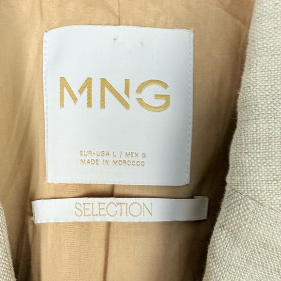 MANGO MNG Women’s Linen Oversized Boyfriend Blazer Office Preppy Academia NWT - Picture 6 of 12